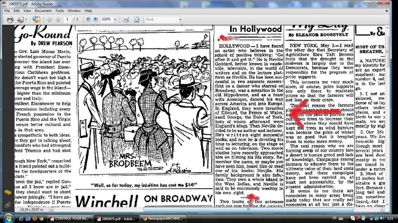Neville Goddard Newspaper Article