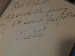 Neville Goddard Book Signature