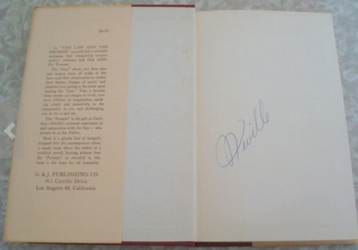 Neville Goddard Signature - The Law and the Promise - 1st Edition