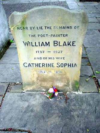 William Blake Grave Stone, 1757 - 1827 Headstone